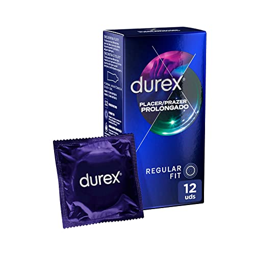 Durex Preservativos Placer Prolongado, Para un Placer Más Duradero, 12 condones