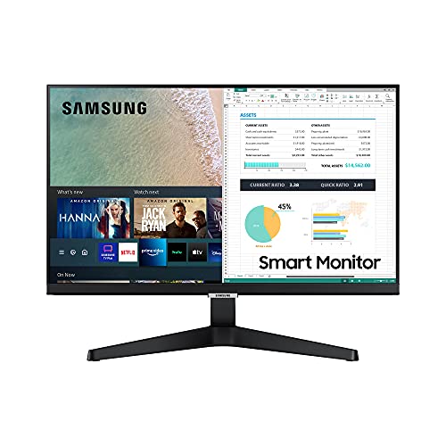 Samsung LS24AM508NUXEN - Monitor Samsung Smart M5 de 24'' Full HD, 1920x1080, Altavoces, Conectividad Móvil, Mando a Distancia y Aplicaciones de Smart TV (Netflix, Prime TV, Youtube)