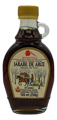 WINNETOU - Sirope de Arce, Jarabe de Arce 100% Natural, Maple Syrup, Canadá #2 Ámbar / Grado A - 250 g