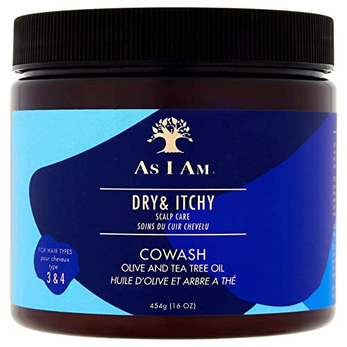 As I Am - Tratamiento para el cuero cabelludo seco y con picazón, con aceite de oliva y aceite de árbol de té, 454 g