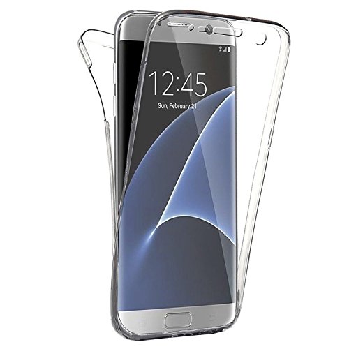 COPHONE® Funda Samsung Galaxy S7 Edge, Transparente Silicona 360°Full Body Fundas para Samsung Galaxy S7 Edge Carcasa Silicona Funda Case.