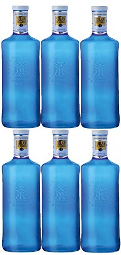 Solan de Cabras - Agua mineral natural 1 litro - Pack de 6 botellas de vidrio