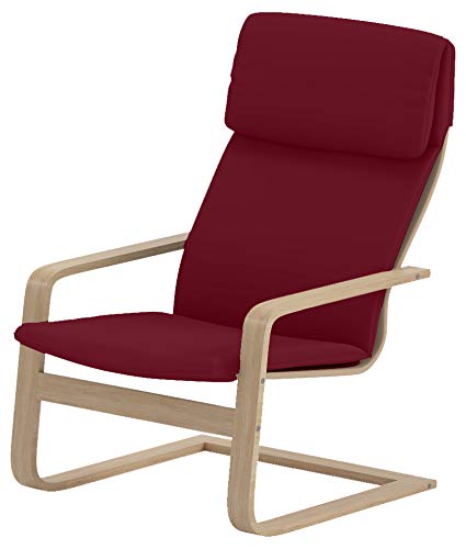 ¡Solo cubierta! ¡La silla no está incluida! Fundas de repuesto para silla de algodón Compatible con el sillón Pello de IKEA. Rojo
