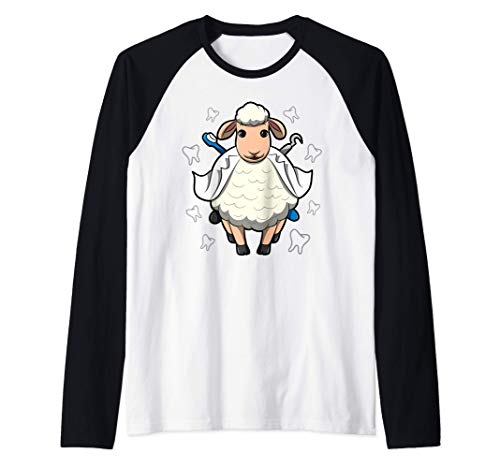 Doctor Oveja - Dentista Divertido Animal Camiseta Manga Raglan