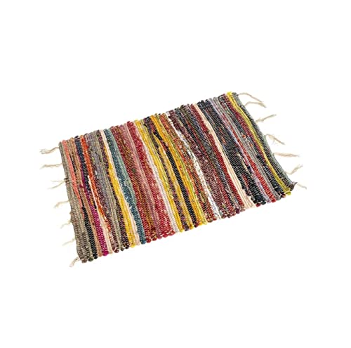 Jarapa alfombra pack x2 multicolor algodon 80x50 cm