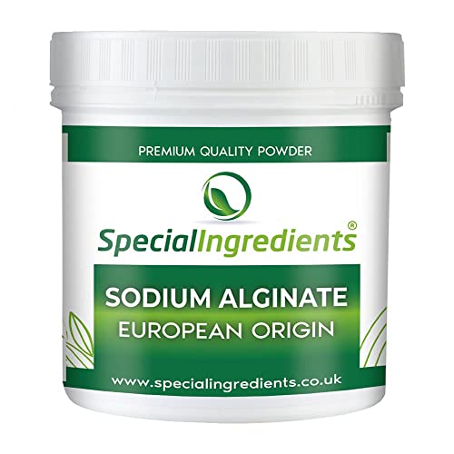 Special Ingredients Alginato de Sodio - Ideal para esferificación - Veganos y vegetarianos, sin OGM, sin gluten - Contenedor reciclable (100)