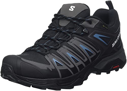Salomon X Ultra Pioneer Gore-Tex Zapatillas de Senderismo para Hombre, Cualquier clima, Sujeción del pie segura, Estabilidad y amortiguación, Black, 43 1/3
