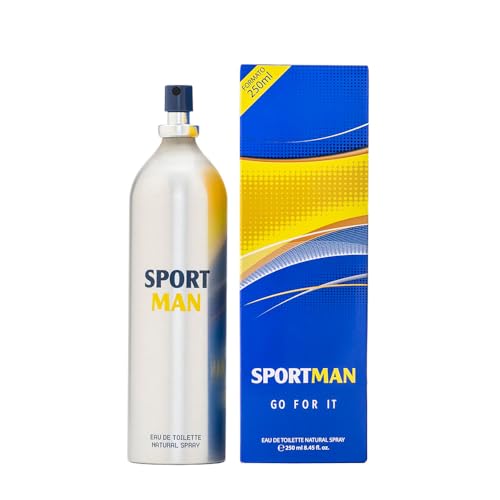 SPORTMAN - Go For It 250 ml, Perfume Hombre en Formato Spray, Eau de Toilette Masculina, Deportiva y Cítrica de Larga Duración