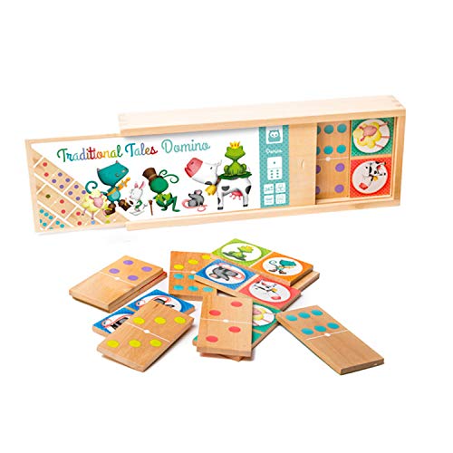Eurekakids Animals Domino para niños y niñas De 2 a 6 años - Juego Educativo - Juegos clásicos