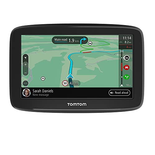 TomTom GPS para coche GO Classic, 6 pulgadas, con tráfico y prueba de radares gracias a TomTom Traffic, mapas de la UE, actualizaciones a través de WiFi, soporte reversible integrado