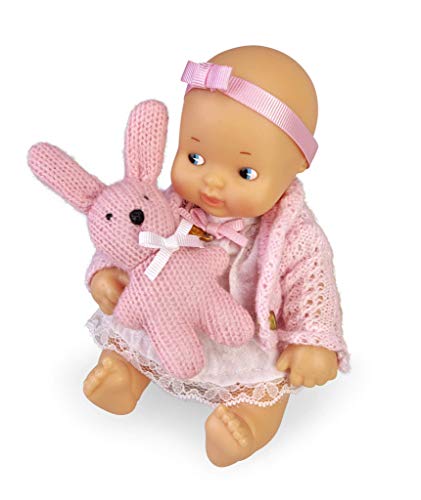 los Barriguitas Set de bebé con ropita y Mascota de Punto, Color Rosa