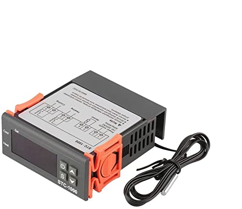 ARCELI Controlador de Temperatura Digital AC 110V-220V Fahrenheit/Centígrados Termostato/Modo de refrigeración con Sensor 2 relés