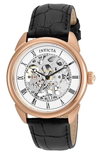 Invicta Specialty, Reloj mecánico para hombre de acero inoxidable, 42 mm, Oro rosa / Negro