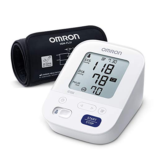 OMRON X3 Comfort Tensiómetro de Brazo digital, Máquina de presión sanguínea para el control de la hipertensión, validado clinicamente también para uso en diabéticos o durante el embarazo