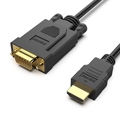 BENFEI Cable HDMI a VGA 1.8M, Unidireccional HDMI (Fuente) a VGA (Monitor) Macho a Macho, Compatible para Computadora HDMI, Monitor VGA, Proyector, Raspberry Pi, Roku, Xbox y Más