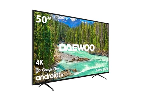 Daewoo D50DM54UANS - Android TV 50 Pulgadas 4K HDR, Dolby Vision & Dolby Atmos, Chromecast Built In, Mando Bluetooth con Google Assistant Integrado