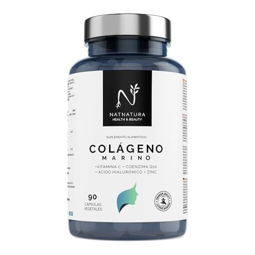 Colágeno Marino Hidrolizado + Ácido Hialurónico + Coenzima Q10 + Vitamina C + Zinc. Ilumina tu piel, protege tus articulaciones y aumenta tu energía. 90 cápsulas vegetales.