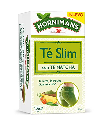 Hornimans Té Slim Té Verde, Guaraná y Pina, 20 Bolsitas