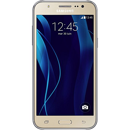 Samsung Galaxy J5 - Smartphone libre Android (pantalla 5', cámara 13 Mp, 8 GB, Quad-core a 1.2 GHz, 1.5 GB RAM), dorado- Versión Extranjera