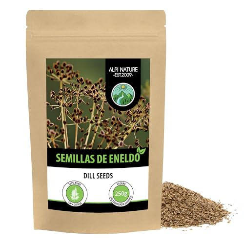 Semillas de eneldo (250g), semillas de eneldo 100% naturales, pepino, sin aditivos, vegano