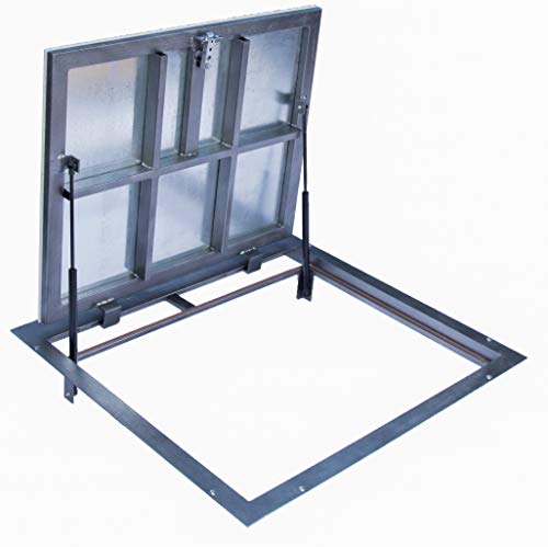 Trampilla de suelo Aluminio 700 mm x 700 mm para azulejos, Tapa de Registro Panel de acceso Puerta de Inspección Tapa de Escotilla