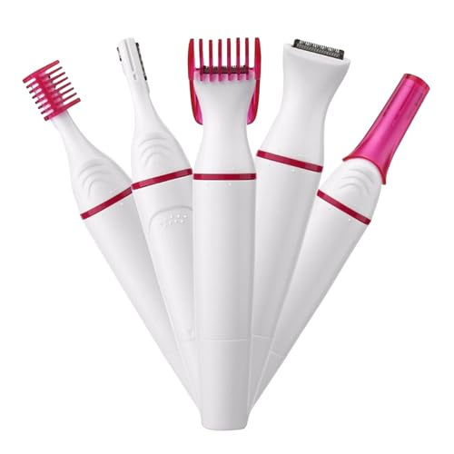 Afeitadora eléctrica para mujeres, 2 en 1 afeitadora de cejas y depiladora de cejas sin dolor para cara cejas labio nariz piernas axila bikini, afeitadora eléctrica