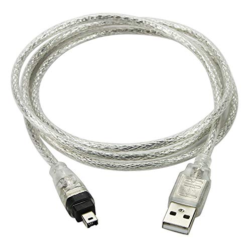 cablecc Cable adaptador USB macho a Firewire IEEE 1394 de 4 pines macho iLink para Sony DCR-TRV75E DV