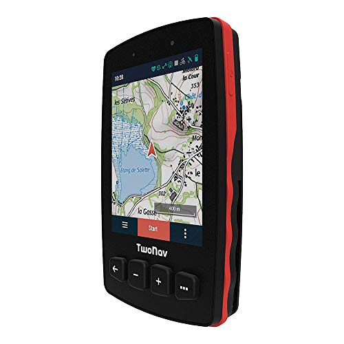 TwoNav - GPS Trail 2 Bike - Bicicleta Cicloturismo MTB / 4 Botones Frontales/Pantalla 3.7' / Autonomía 20 h/Memoria 32 GB/Tarjeta SIM/Mapa topográfico Incluido