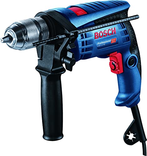 Bosch Professional GSB 13 RE - Taladro percutor (600 W, 0 – 2800 rpm, Ø max perforación hormigón 13 mm, en caja), Color Azul