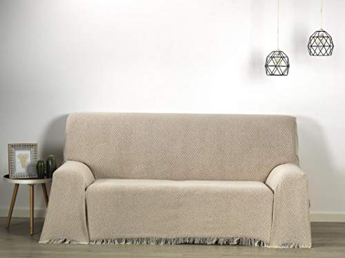 HIPERMANTA Colcha Foulard Multiusos Rombos Altea para sofá y para Cama, Algodón-Poliéster, 180x260 cms. Gris Oscuro