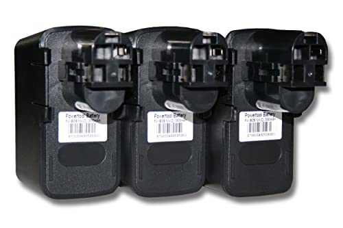 vhbw 3X Batería Recargable Compatible con Würth ABS 12 -M2, ABS 12-M2, ATS12P, ATS12 P, ATS12 -P, ATS12-P Herramientas eléctricas (3000 mAh NiMH 12 V)