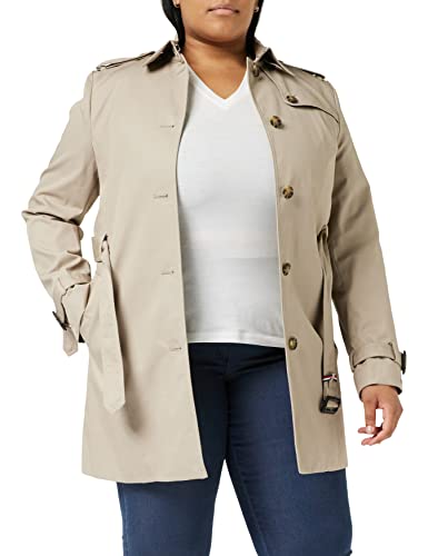 Tommy Hilfiger Heritage Single Breasted Trench, Abrigo para Mujer, Beige (Medium Taupe), S