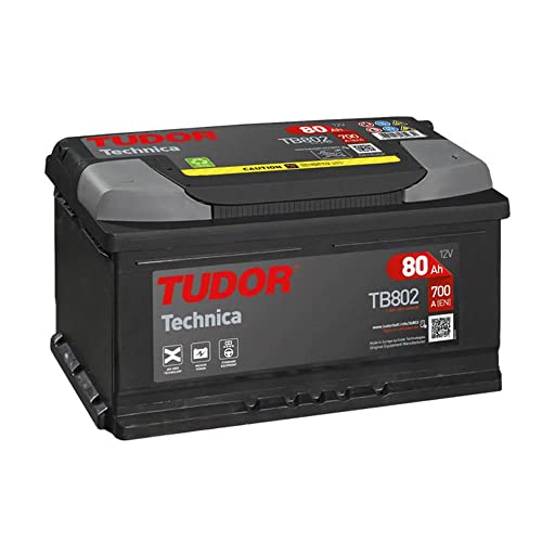 Tudor TB802 Batería de coche Tudor 80Ah 700A, Gama Technica, Automóvil de turismo