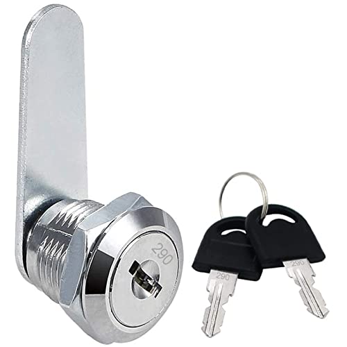 Rnitle Cerraduras de Puerta de Seguridad con 2 llaves,16mm Drawer Lock,para Buzón,Archivo,Armario,Oficina,Escritorio de Ordenador