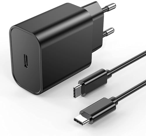 Cargador USB C de 25 W con Cable de Carga USB C, Compatible con Samsung Galaxy S23 Ultra/S23+/S22 Ultra/S22+/S21 Ultra/S21+/S20/Note20/S10/iPhone 15 Pro MAX, etc., Samsung Fast Charger, Fast Charger