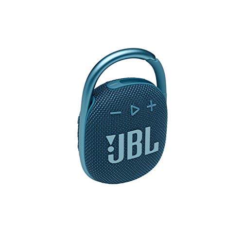 JBL Clip 4 Altavoz inalámbrico con Bluetooth, resistente al agua (IP67) y al polvo, con estilo llamativo y diseño ultraportátil, 10h de música continua, azul