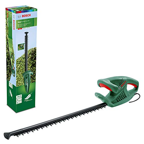 Bosch Home and Garden Tijeras cortasetos eléctrico EasyHedgeCut 45 (420 W, longitud de la cuchilla de 45 cm, embalaje en caja), Color Verde Clásico