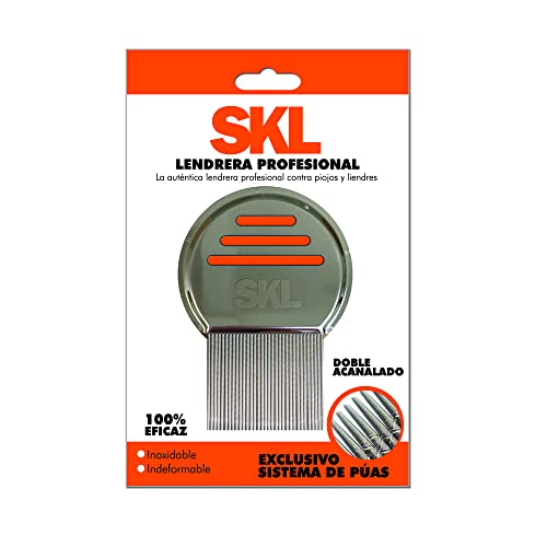 SKL Lendrera PREMIUM Profesional No todas son iguales .Calidad A+ para eliminar Piojos y Liendres. Microacanalada Acero.