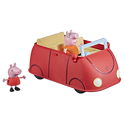 Peppa Pig Peppa’s Adventures - El Auto Rojo de la Familia de Peppa - Juguete para niños de Edad Preescolar - Frases y Efectos de Sonido - Incluye 2 Figuras - Edad: 3+