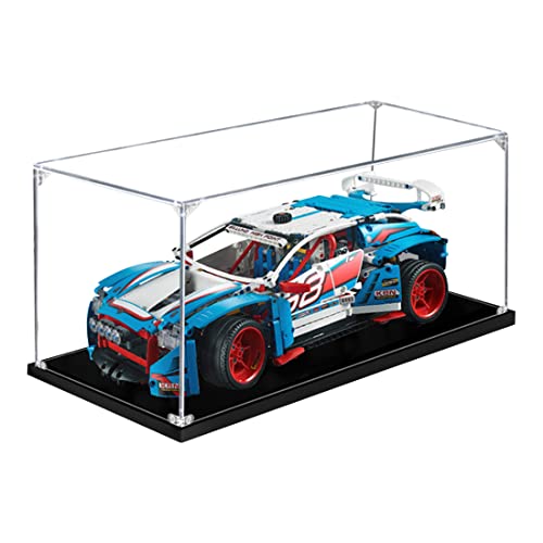 ColiCor Estuche de acrílico de 3 mm para LEGO 42077 Technic Rally Car, caja de protección a prueba de polvo compatible con Lego 42077