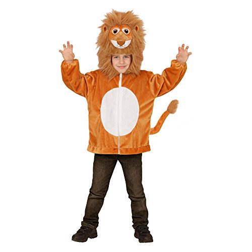 WIDMANN 97498 ? Disfraz para niños León de peluche, chaqueta con capucha y máscara , color/modelo surtido