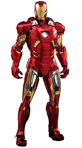 Figura Iron Man Mark VII 32 cm. Los Vengadores. Escala 1:6. Diecast Movie Masterpiece. Con luz. Hot Toys