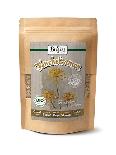 Biojoy Semillas de Hinojo orgánico (250 gr), naturales, sin aditivos