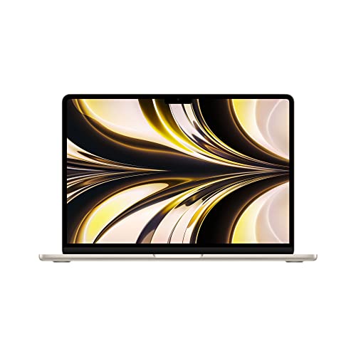 2022 MacBook Air de 13 polegadas: Processador M2 da Apple com CPU 8‑Core e GPU 8‑Core, 256 GB SSD - Luz Das estrelas