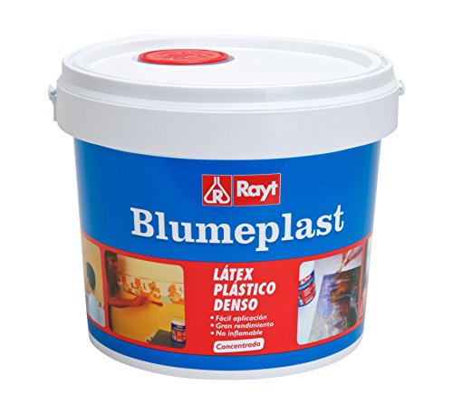 Rayt 157-23 Blumeplast M-20: Látex plástico denso, sellador de superficies de yeso, cemento, estuco, madera, y sellante para manualidades. Secado transparente. 5 kg