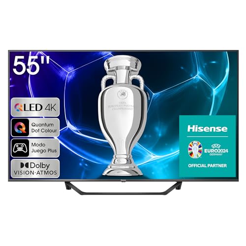 Hisense TV 55A7KQ - QLED Smart TV de 55 Pulgadas Televisor, con Quantum Dot Colour, 60Hz VRR, Dolby Vision & Dolby Atmos, Bluetooth & HDMI, Compartir en el televisor, Alexa Built-in (2023)