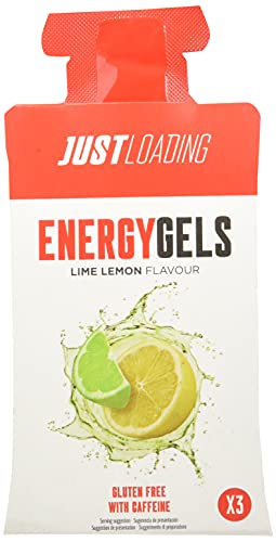 Just Loading - EnergyGel Lima Limón con Cafeína Energéticos Gel, 3 Unidad ( Paquete de 10)