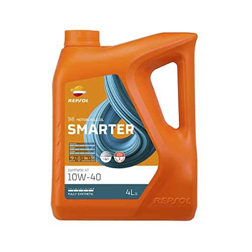 REPSOL aceite lubricante sintético para moto SMARTER SYNTHETIC 4T 10W-40 4L