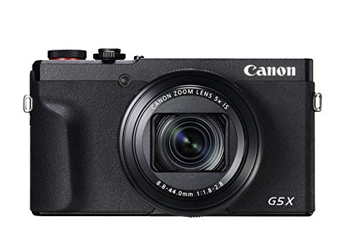 Canon PowerShot G5 X Mark II - Cámara Digital (20.1 MP, Pantalla táctil LCD Plegable de 7.5 cm, Pantalla abatible, WLAN, Zoom de 5X, 4K, CMOS) Negro