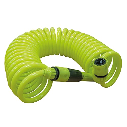 Amig - Manguera en Espiral - Fabricada en Polipropileno - Medida Extensible hasta 7,5 m - Incluye Lanza de Riego, Adaptador y 2 Empalmes - Ideal para Jardinería o Limpieza - Color: Verde Pistacho